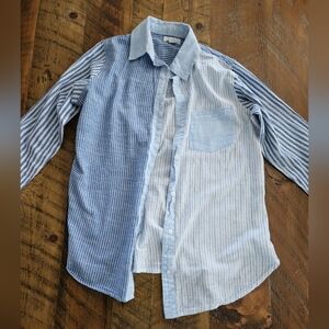 Japna Striped Long sleeve button up size M